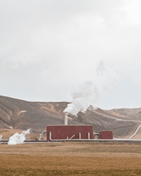 landscape of wind turbines